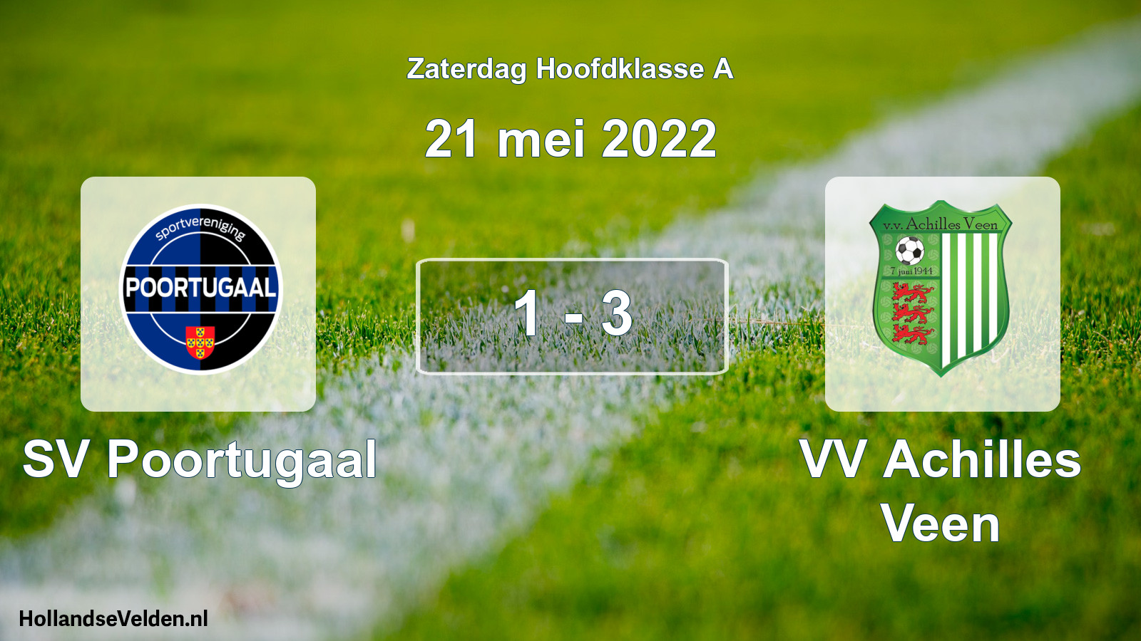 Total number of matches played: SV Poortugaal - VV Achilles Veen 1 - 3 (21 May 2022)