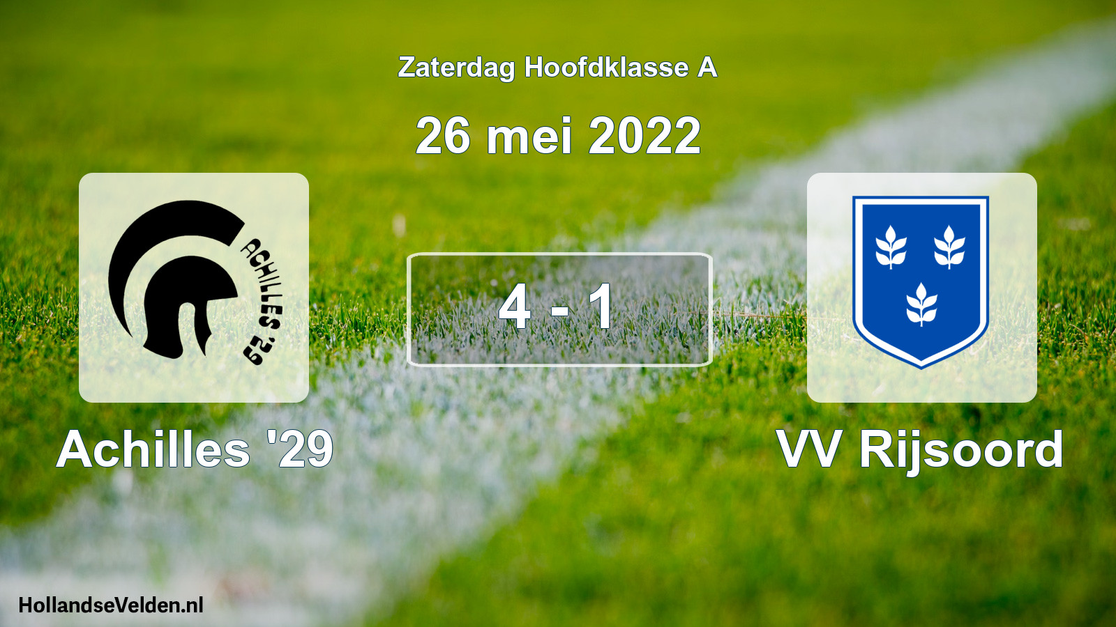 Total number of matches played: Achilles '29 - VV Rijsoord 4 - 1 (26 May 2022)