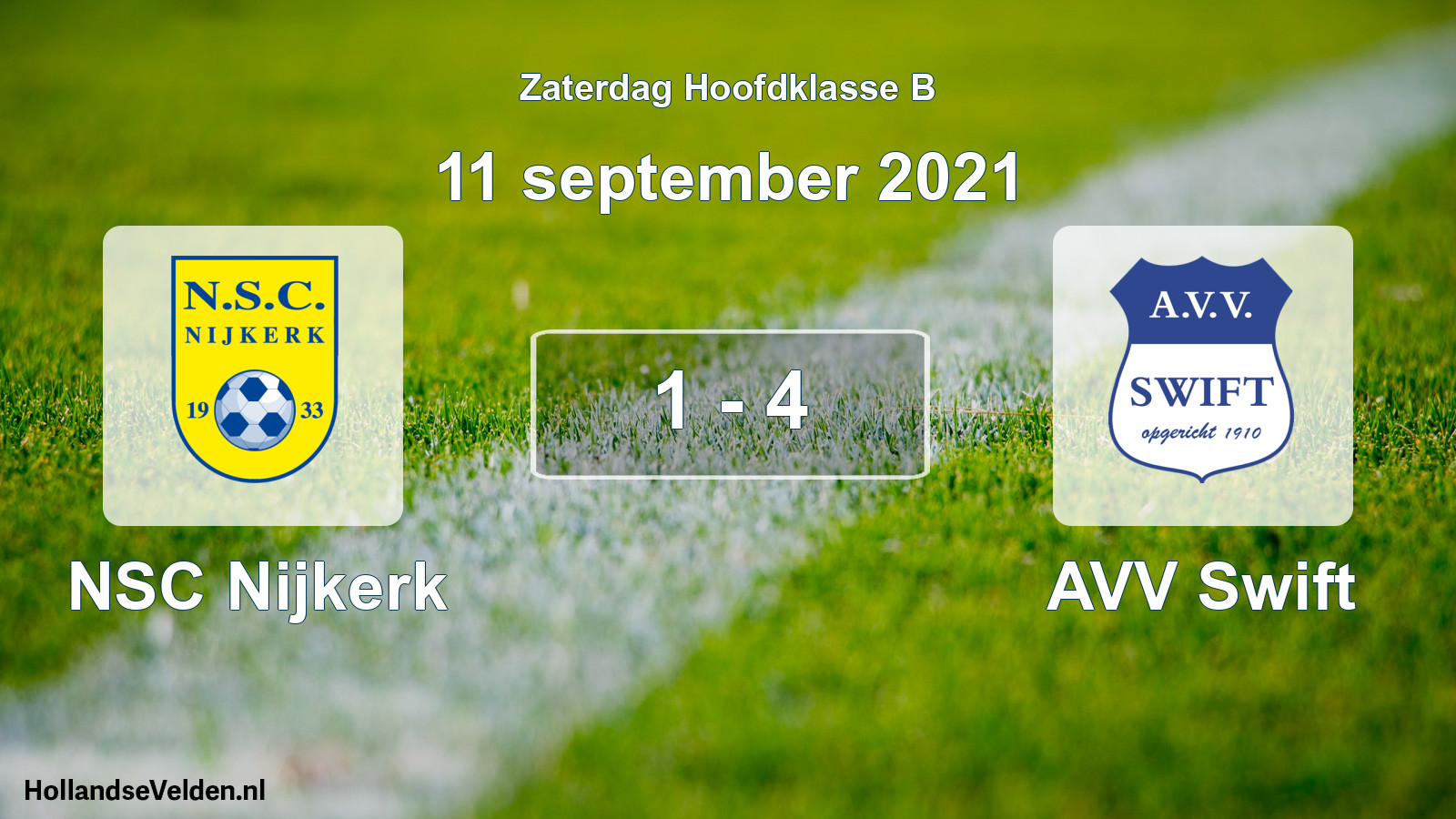 Total number of matches played: NSC Nijkerk - AVV Swift 1 - 4 (11 September 2021)