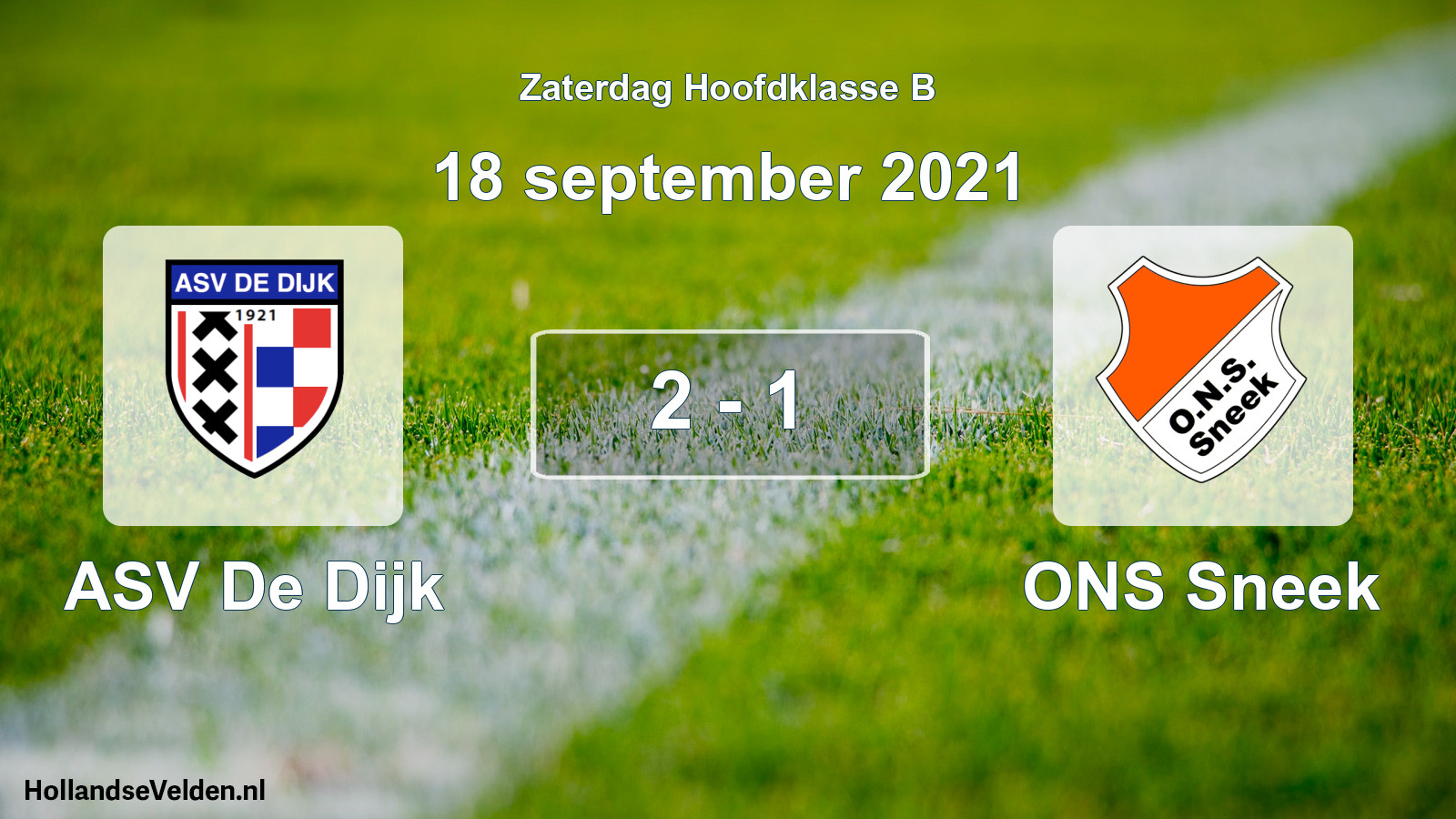 Total number of matches played: ASV De Dijk - ONS Sneek 2 - 1 (18 September 2021)