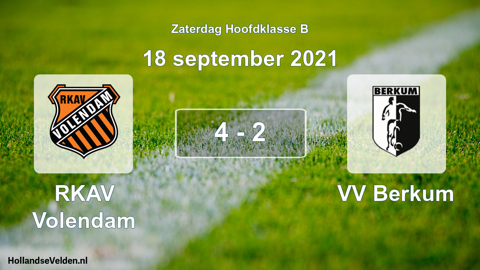 Total number of matches played: RKAV Volendam - VV Berkum 4 - 2 (18 September 2021)