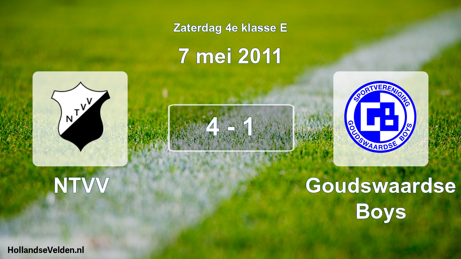 Total number of matches played: NTVV - Goudswaardse Boys 4 - 1 (7 May 2011)
