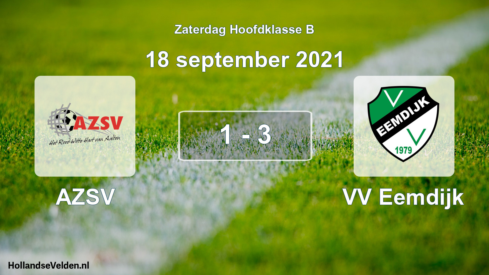 Total number of matches played: AZSV - VV Eemdijk 1 - 3 (18 September 2021)