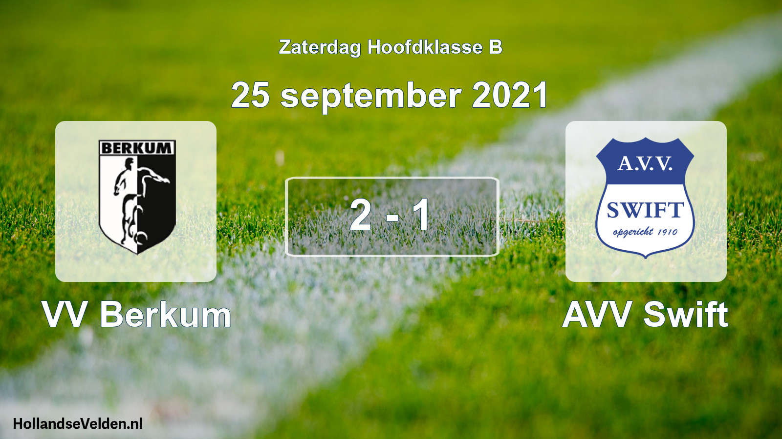 Total number of matches played: VV Berkum - AVV Swift 2 - 1 (25 September 2021)