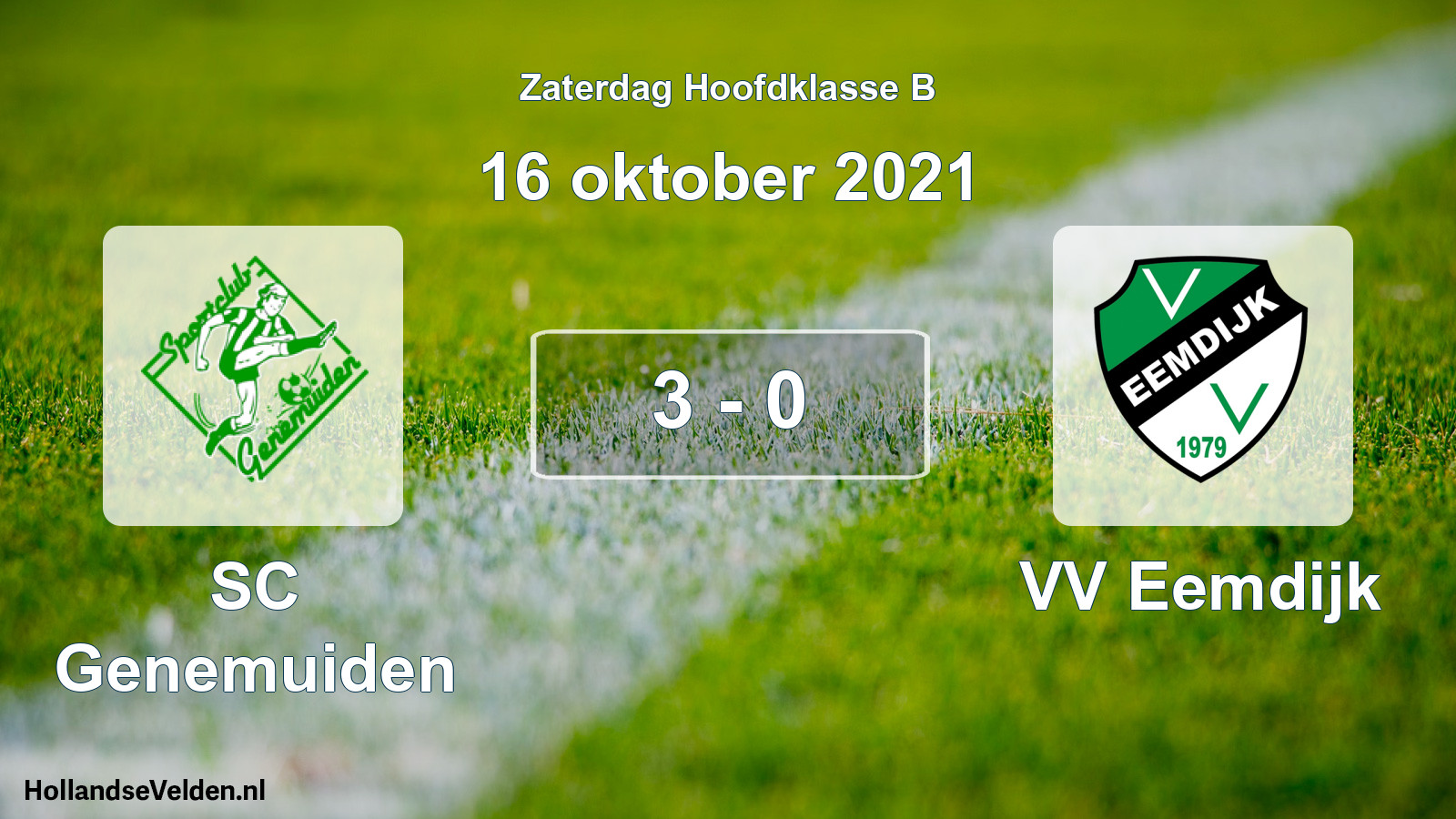 Total number of matches played: SC Genemuiden - VV Eemdijk 3 - 0 (16 October 2021)