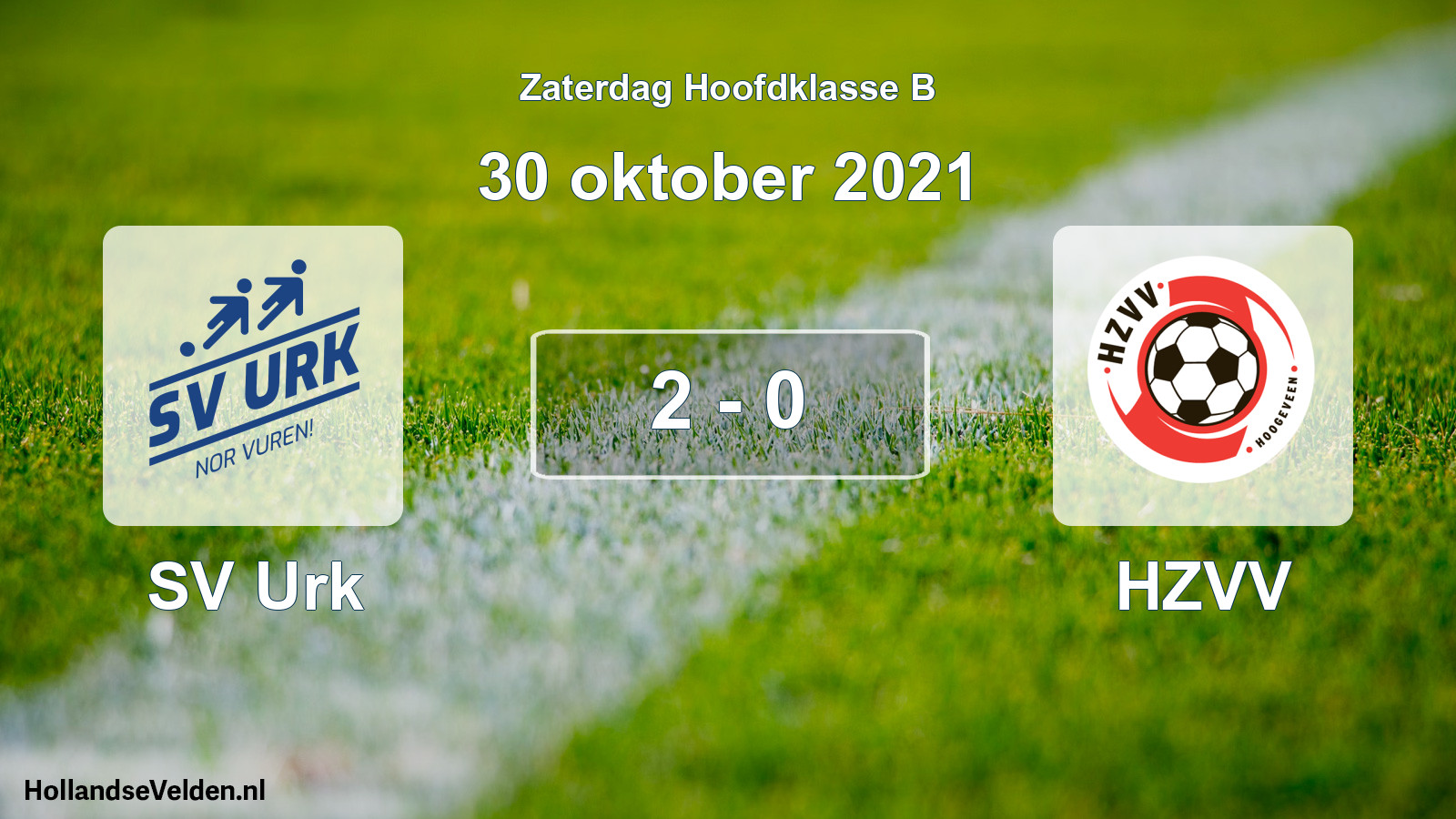 Total number of matches played: SV Urk - HZVV 2 - 0 (30 October 2021)