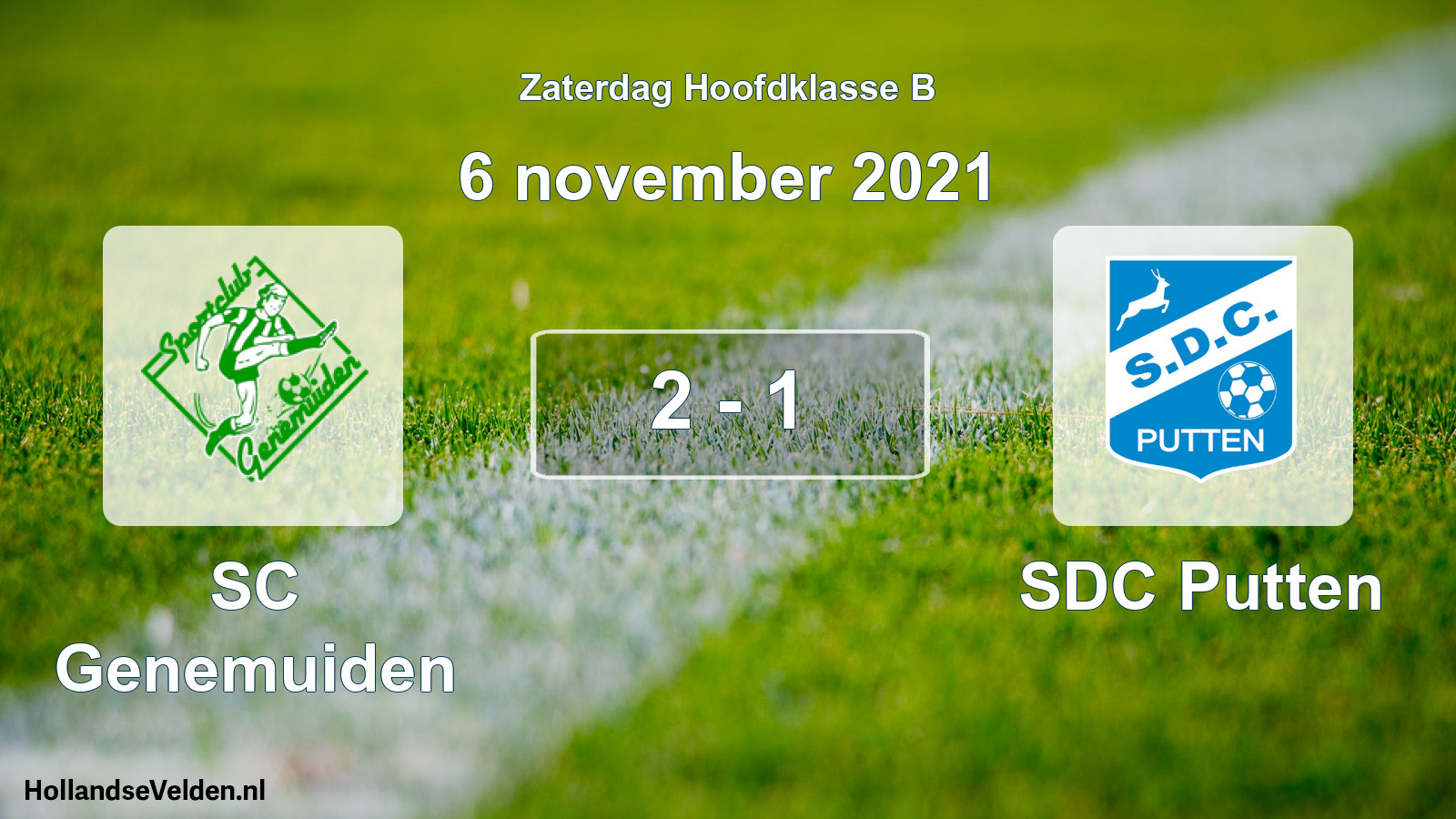 Total number of matches played: SC Genemuiden - SDC Putten 2 - 1 (6 November 2021)