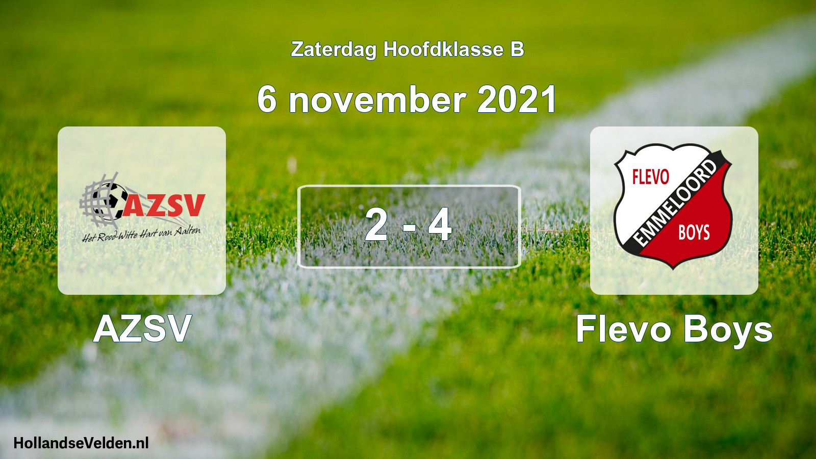 Total number of matches played: AZSV - Flevo Boys 2 - 4 (6 November 2021)