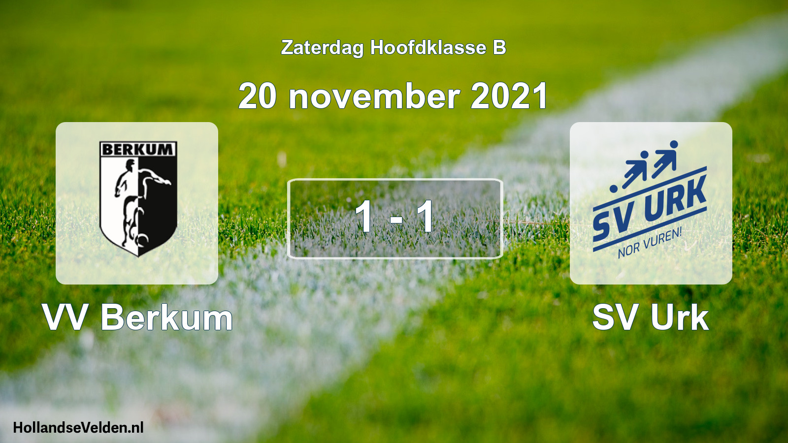Total number of matches played: VV Berkum - SV Urk 1 - 1 (20 November 2021)