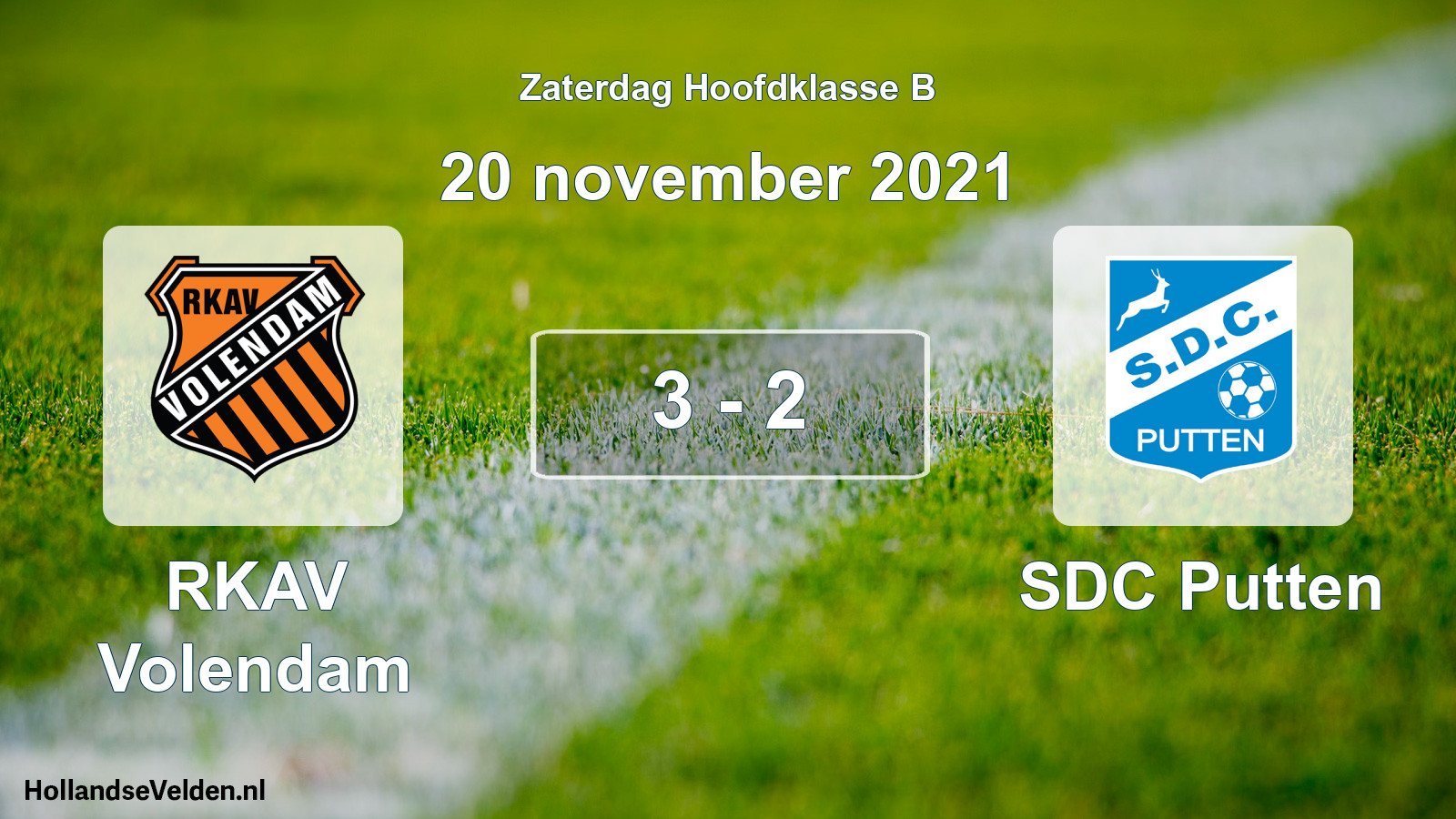 Total number of matches played: RKAV Volendam - SDC Putten 3 - 2 (20 November 2021)