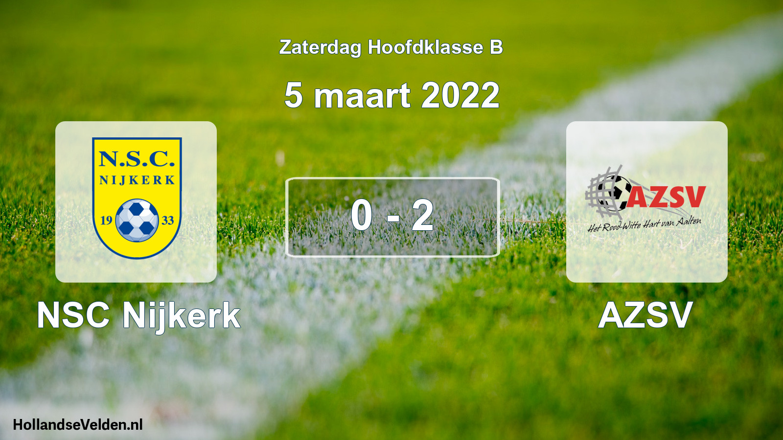 Total number of matches played: NSC Nijkerk - AZSV 0 - 2 (5 March 2022)