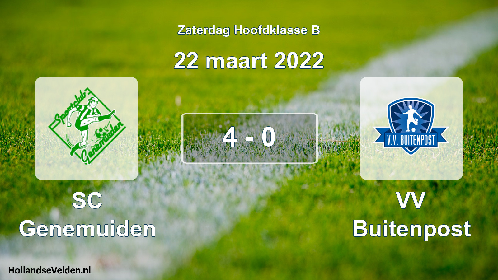 Total number of matches played: SC Genemuiden - VV Buitenpost 4 - 0 (22 March 2022)