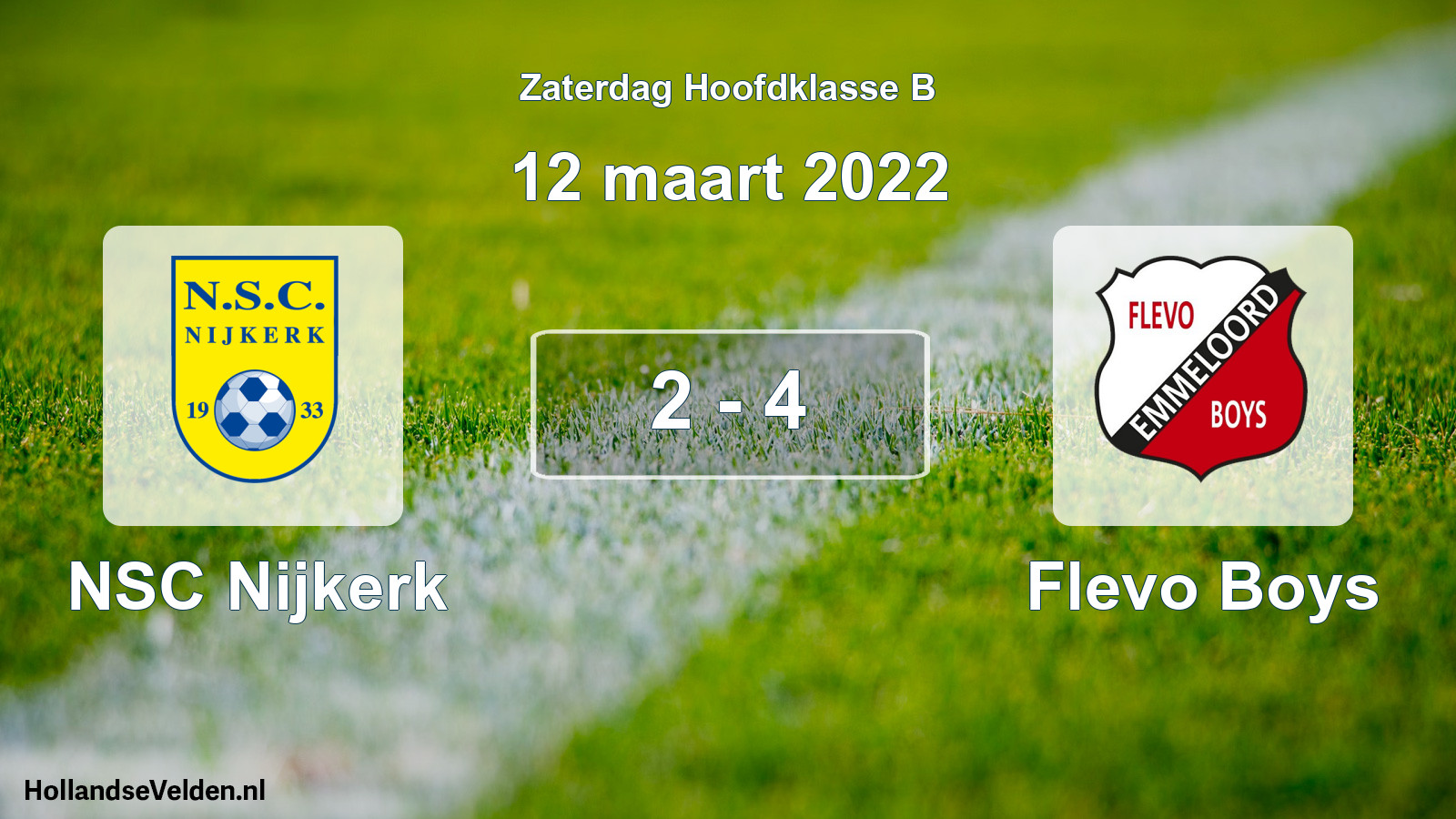 Total number of matches played: NSC Nijkerk - Flevo Boys 2 - 4 (12 March 2022)