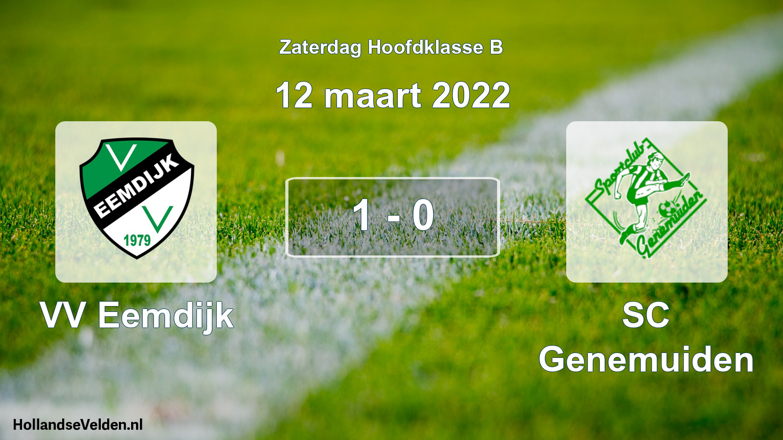 Total number of matches played: VV Eemdijk - SC Genemuiden 1 - 0 (12 March 2022)
