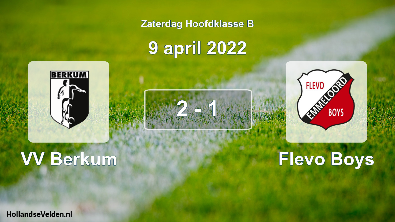 Total number of matches played: VV Berkum - Flevo Boys 2 - 1 (9 April 2022)