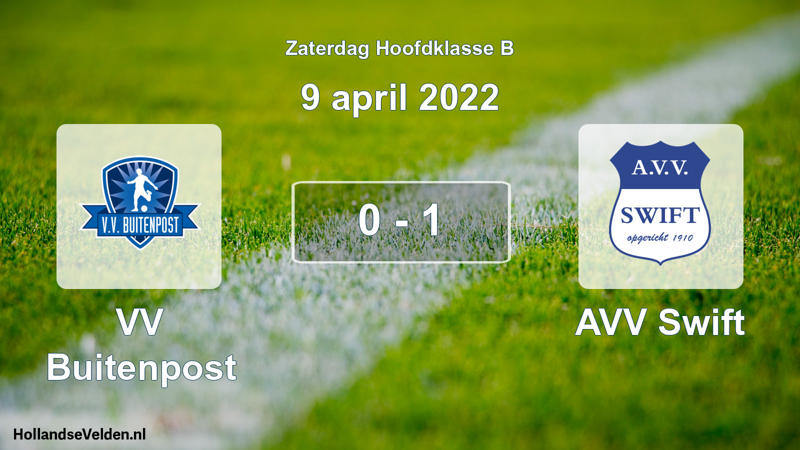 Total number of matches played: VV Buitenpost - AVV Swift 0 - 1 (9 April 2022)