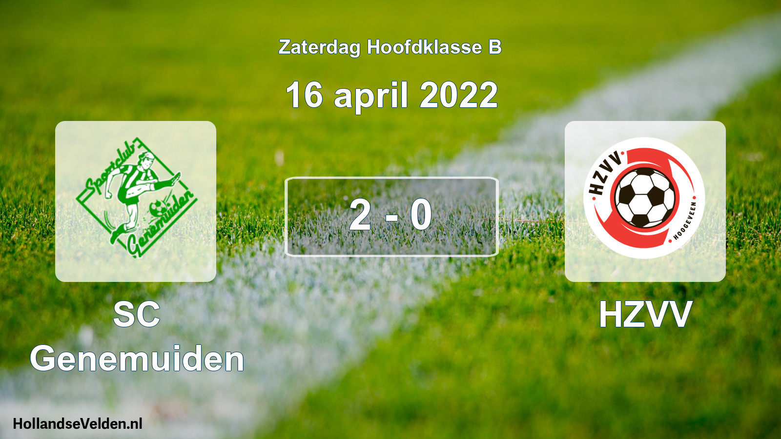 Total number of matches played: SC Genemuiden - HZVV 2 - 0 (16 April 2022)