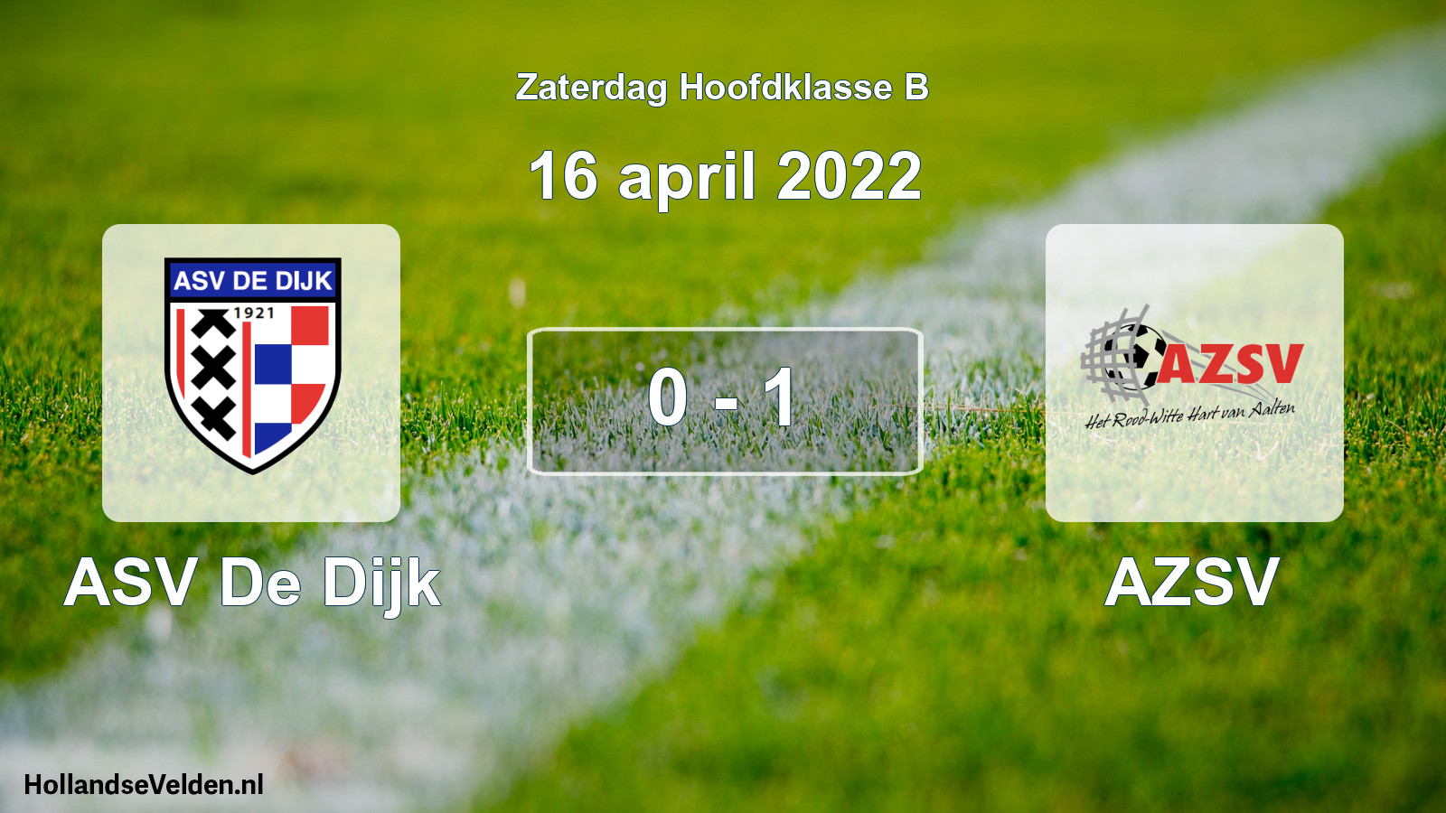 Total number of matches played: ASV De Dijk - AZSV 0 - 1 (16 April 2022)