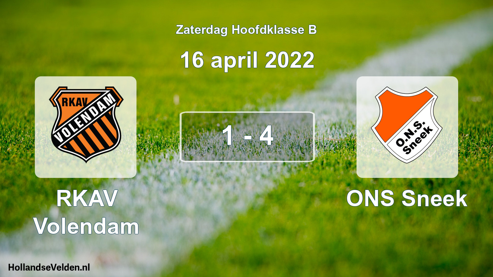Total number of matches played: RKAV Volendam - ONS Sneek 1 - 4 (16 April 2022)