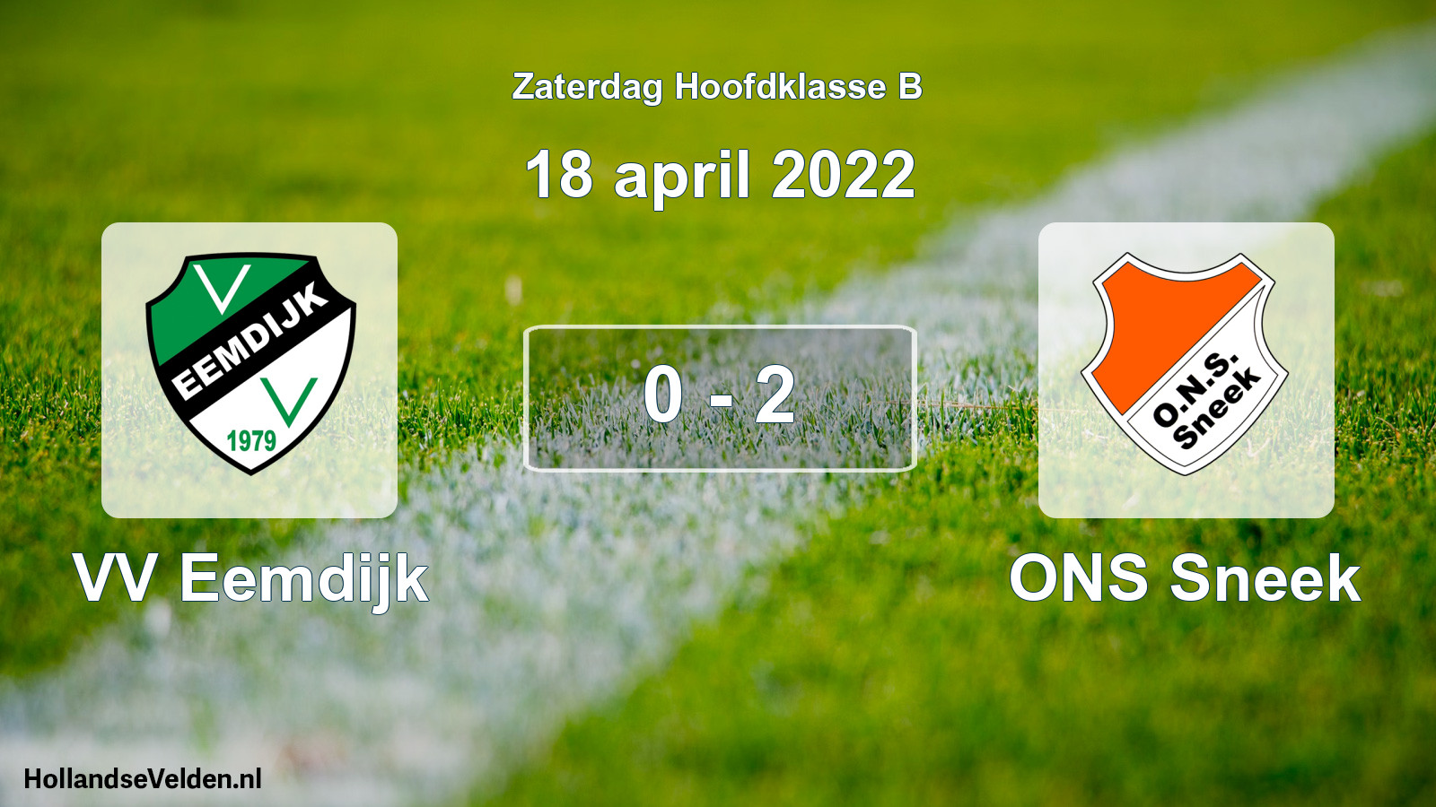 Total number of matches played: VV Eemdijk - ONS Sneek 0 - 2 (18 April 2022)