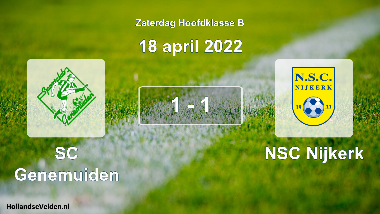 Total number of matches played: SC Genemuiden - NSC Nijkerk 1 - 1 (18 April 2022)