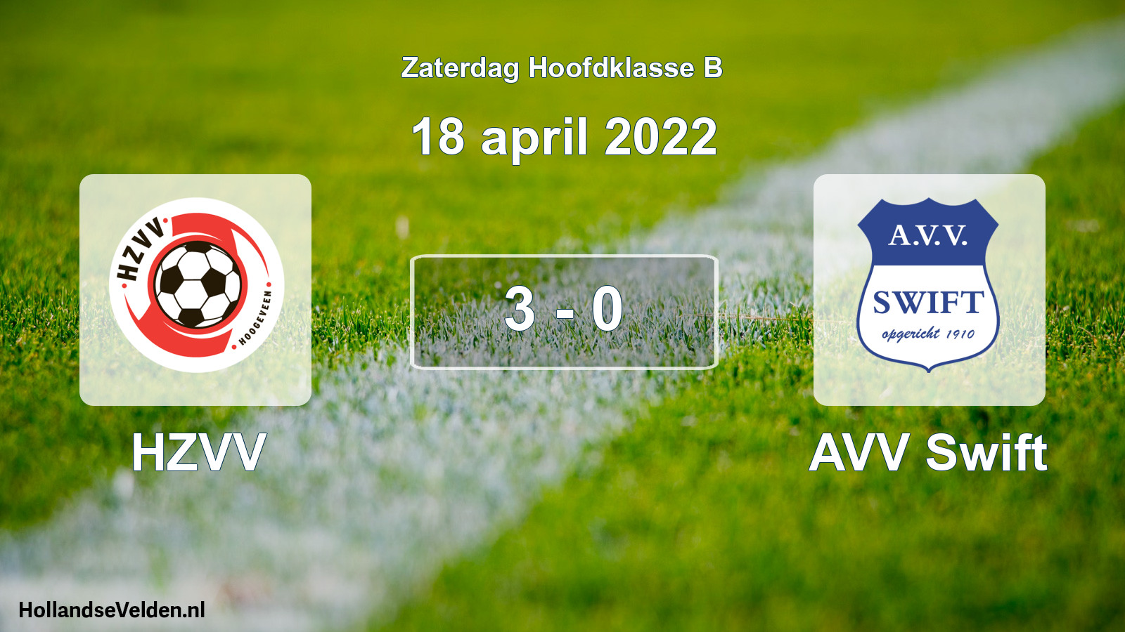 Total number of matches played: HZVV - AVV Swift 3 - 0 (18 April 2022)
