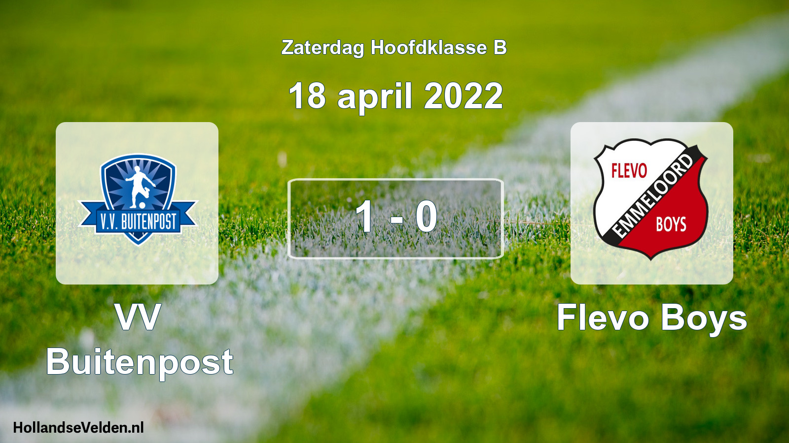 Total number of matches played: VV Buitenpost - Flevo Boys 1 - 0 (18 April 2022)