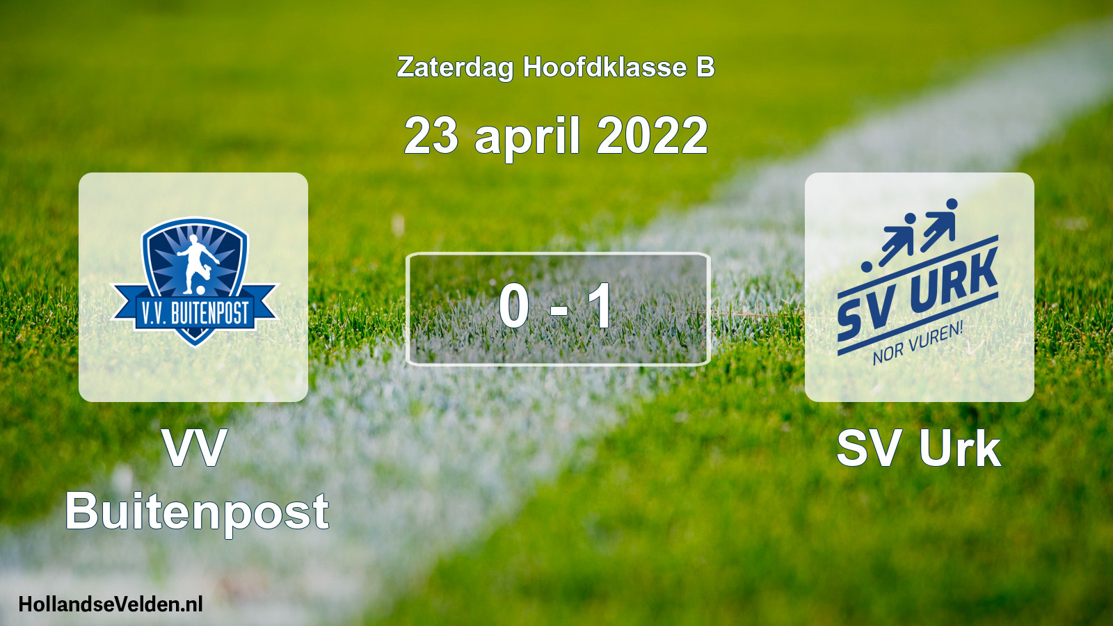 Total number of matches played: VV Buitenpost - SV Urk 0 - 1 (23 April 2022)