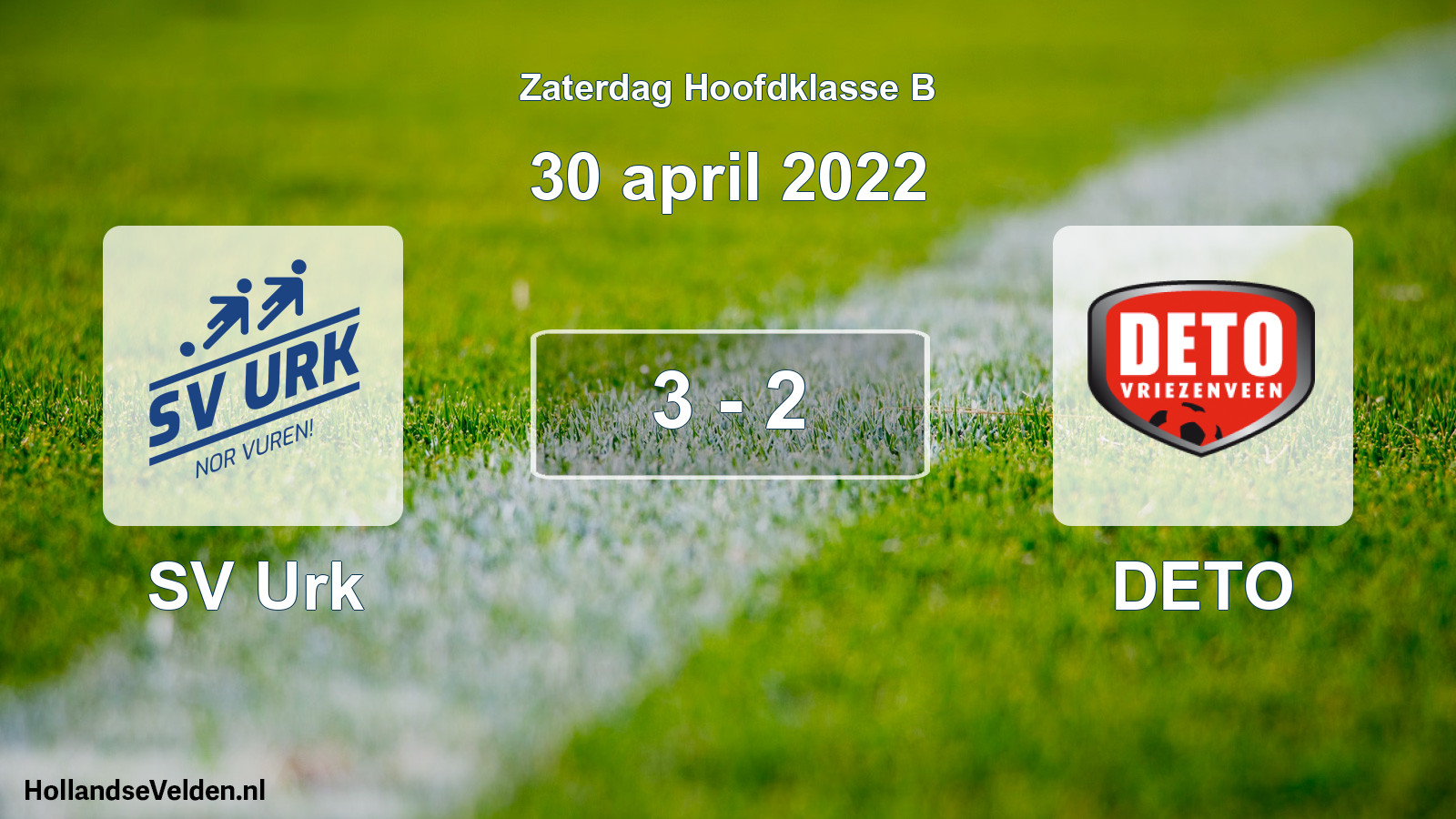 Total number of matches played: SV Urk - DETO 3 - 2 (30 April 2022)