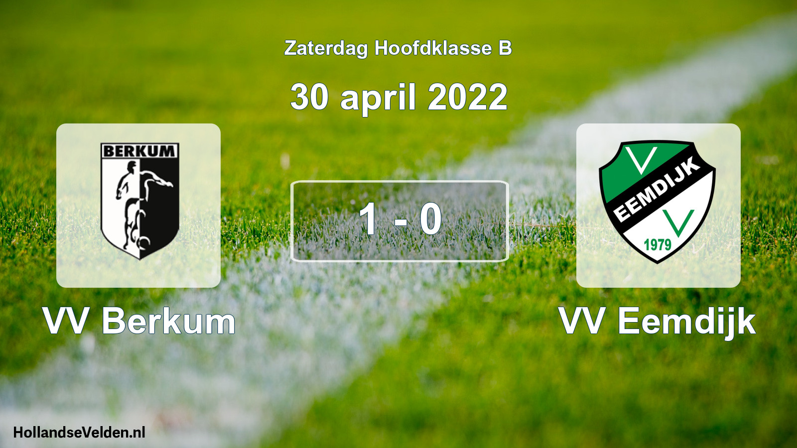 Total number of matches played: VV Berkum - VV Eemdijk 1 - 0 (30 April 2022)