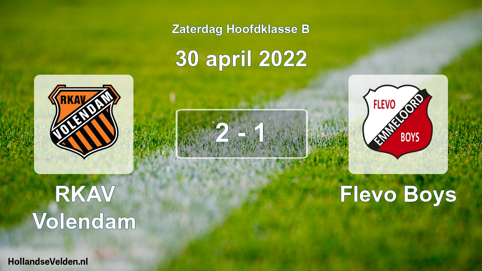 Total number of matches played: RKAV Volendam - Flevo Boys 2 - 1 (30 April 2022)