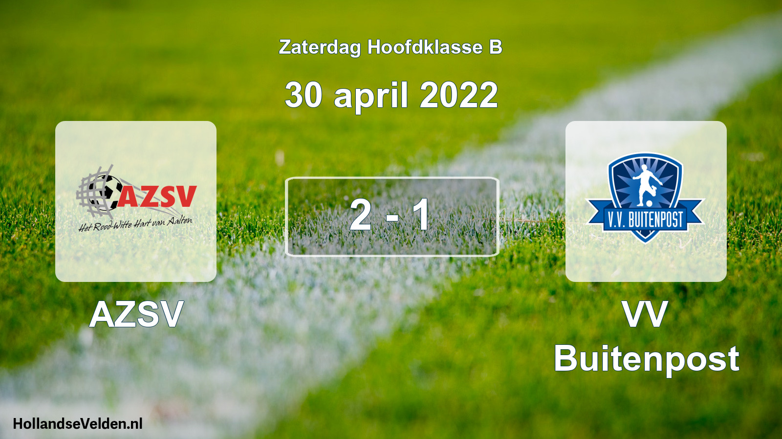 Total number of matches played: AZSV - VV Buitenpost 2 - 1 (30 April 2022)