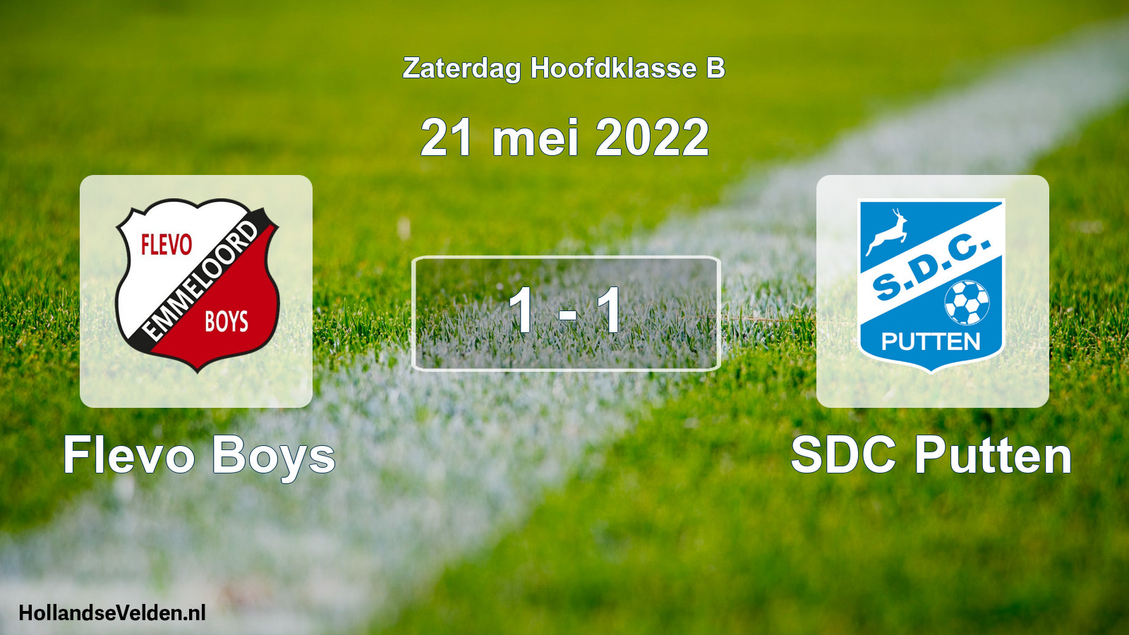 Total number of matches played: Flevo Boys - SDC Putten 1 - 1 (21 May 2022)