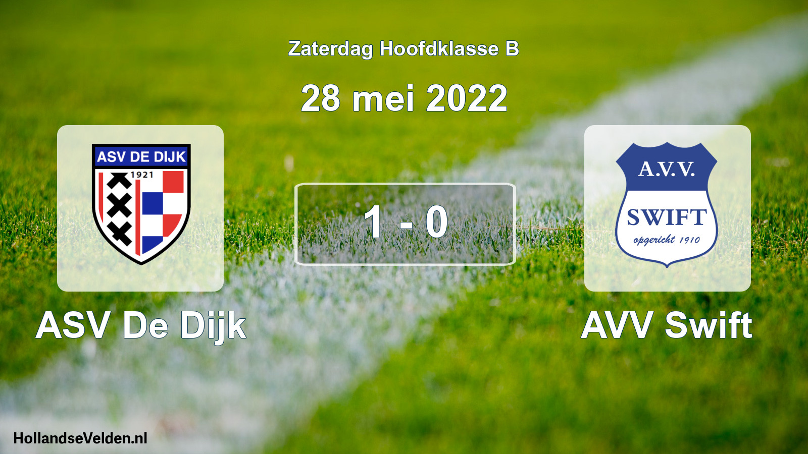 Total number of matches played: ASV De Dijk - AVV Swift 1 - 0 (28 May 2022)