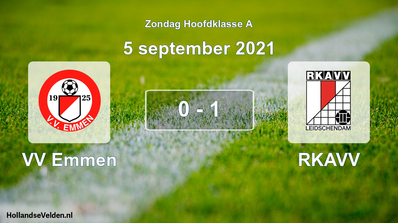 Total number of matches played: VV Emmen - RKAVV 0 - 1 (5 September 2021)