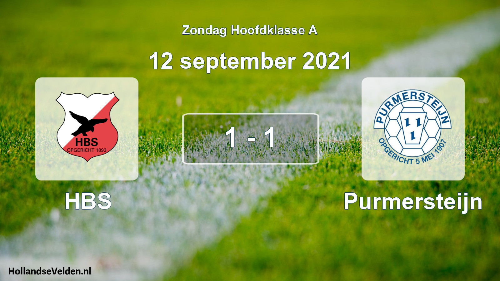 Total number of matches played: HBS - Purmersteijn 1 - 1 (12 September 2021)