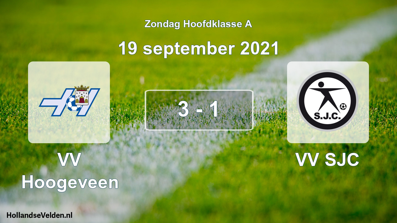 Total number of matches played: VV Hoogeveen - VV SJC 3 - 1 (19 September 2021)