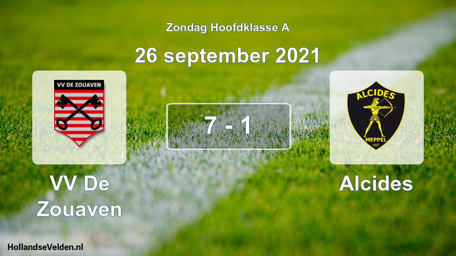 Total number of matches played: VV De Zouaven - Alcides 7 - 1 (26 September 2021)