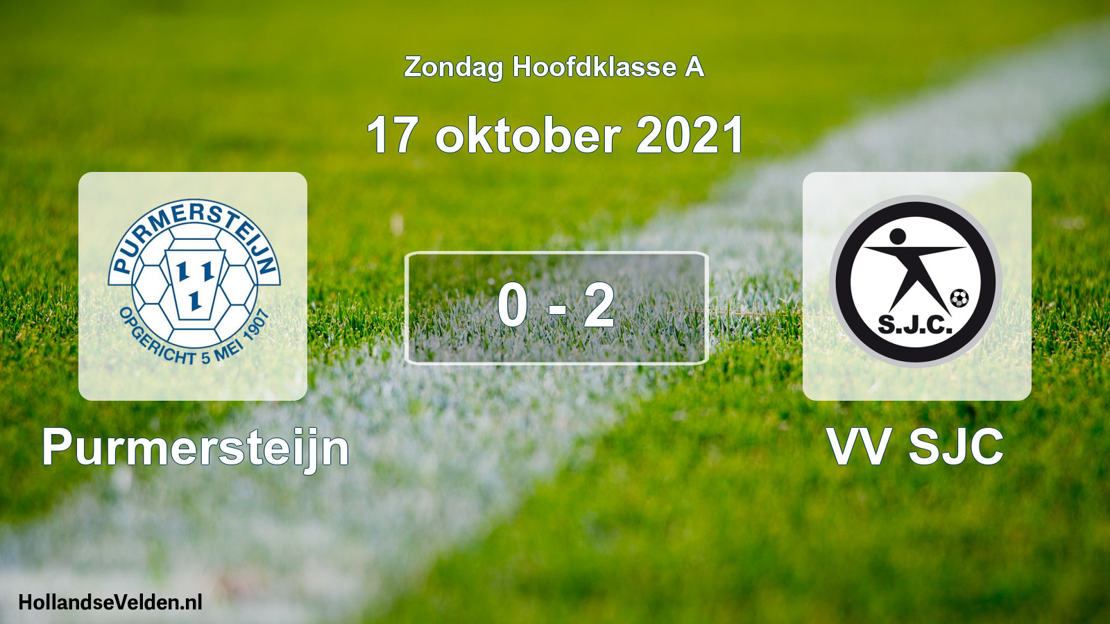 Total number of matches played: Purmersteijn - VV SJC 0 - 2 (17 October 2021)