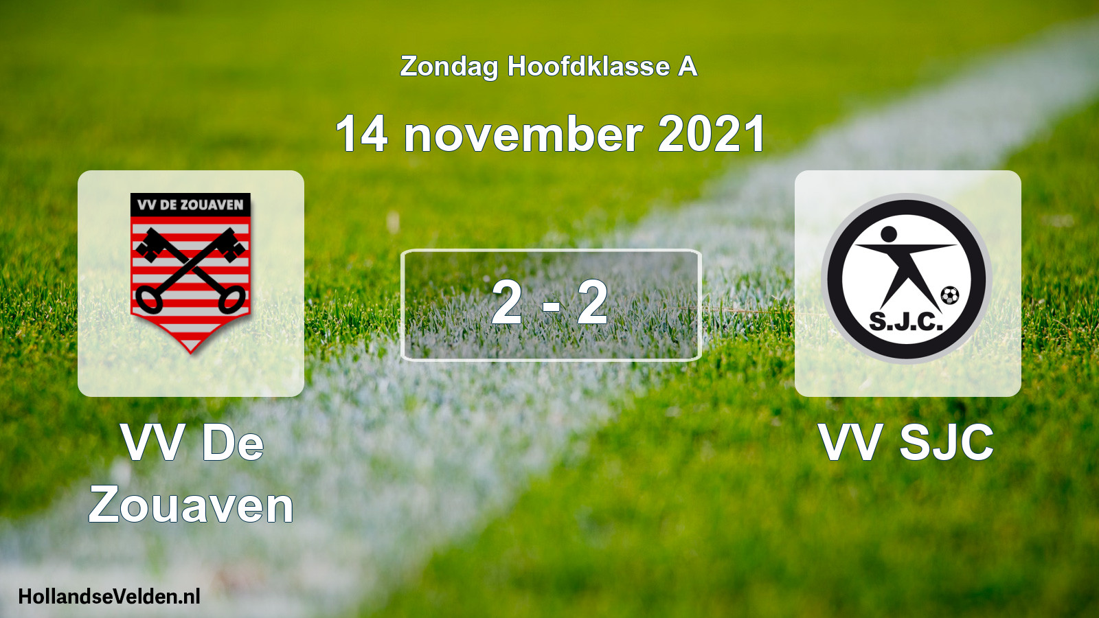 Total number of matches played: VV De Zouaven - VV SJC 2 - 2 (14 November 2021)