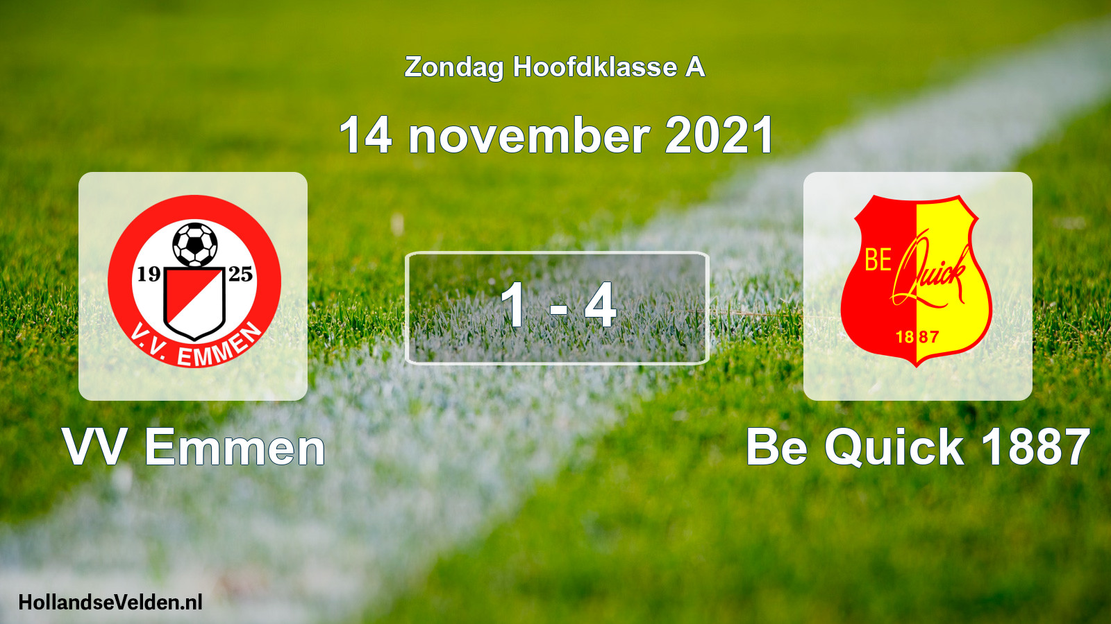 Total number of matches played: VV Emmen - Be Quick 1887 1 - 4 (14 November 2021)