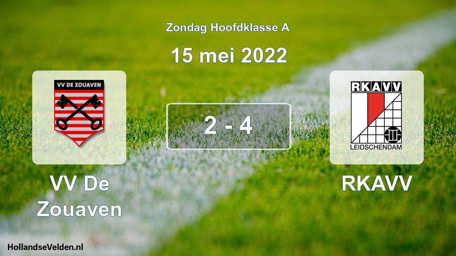 Total number of matches played: VV De Zouaven - RKAVV 2 - 4 (15 May 2022)
