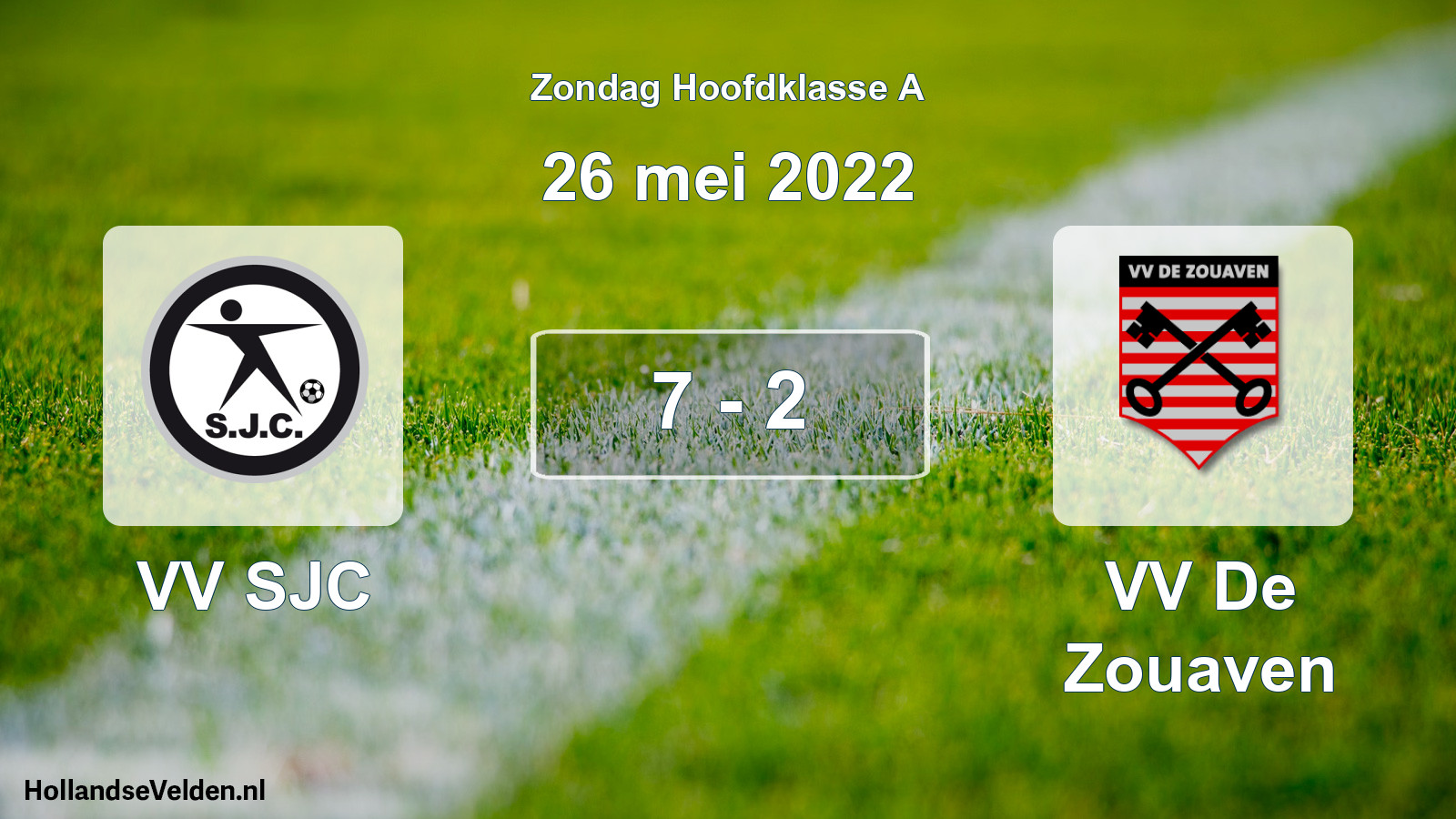 Total number of matches played: VV SJC - VV De Zouaven 7 - 2 (26 May 2022)