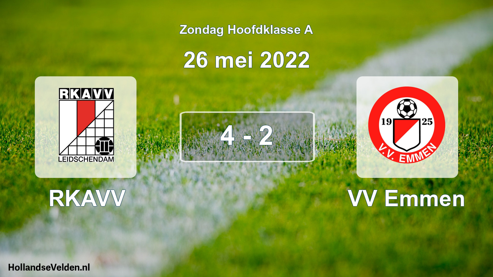 Total number of matches played: RKAVV - VV Emmen 4 - 2 (26 May 2022)