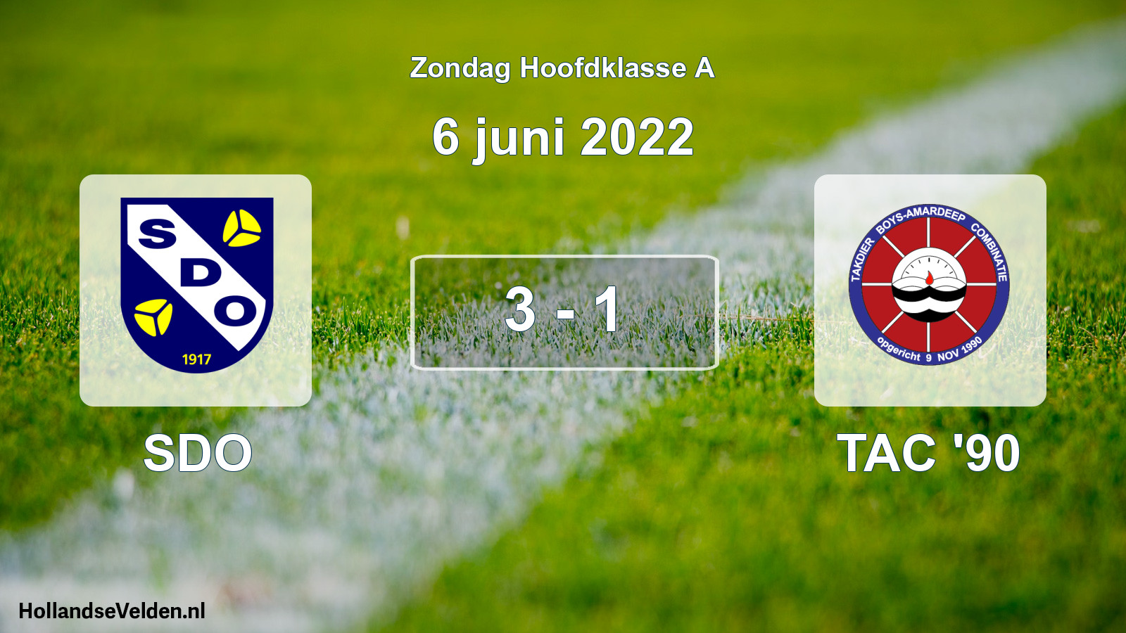 Total number of matches played: SDO - TAC '90 3 - 1 (6 June 2022)