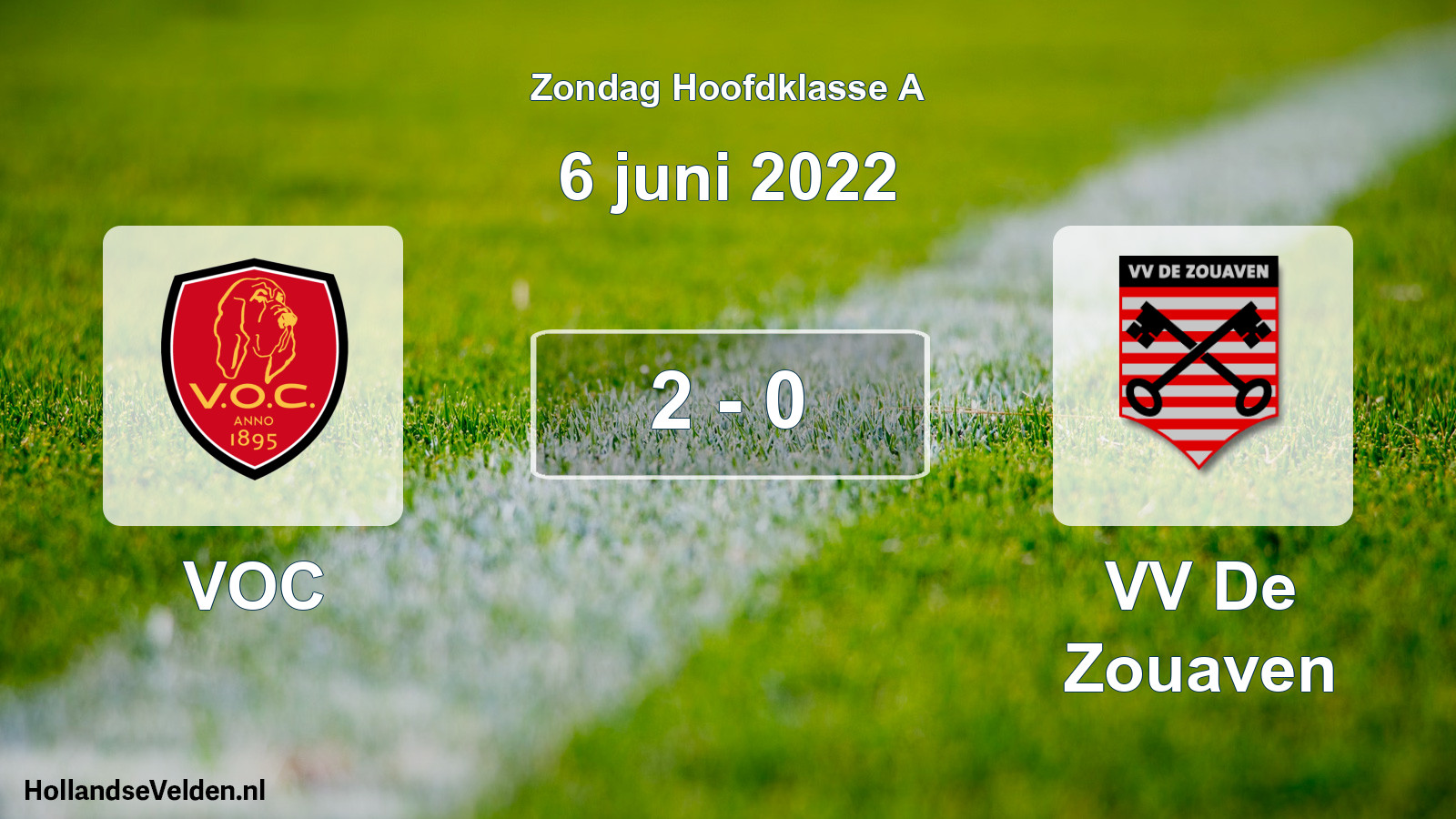 Total number of matches played: VOC - VV De Zouaven 2 - 0 (6 June 2022)