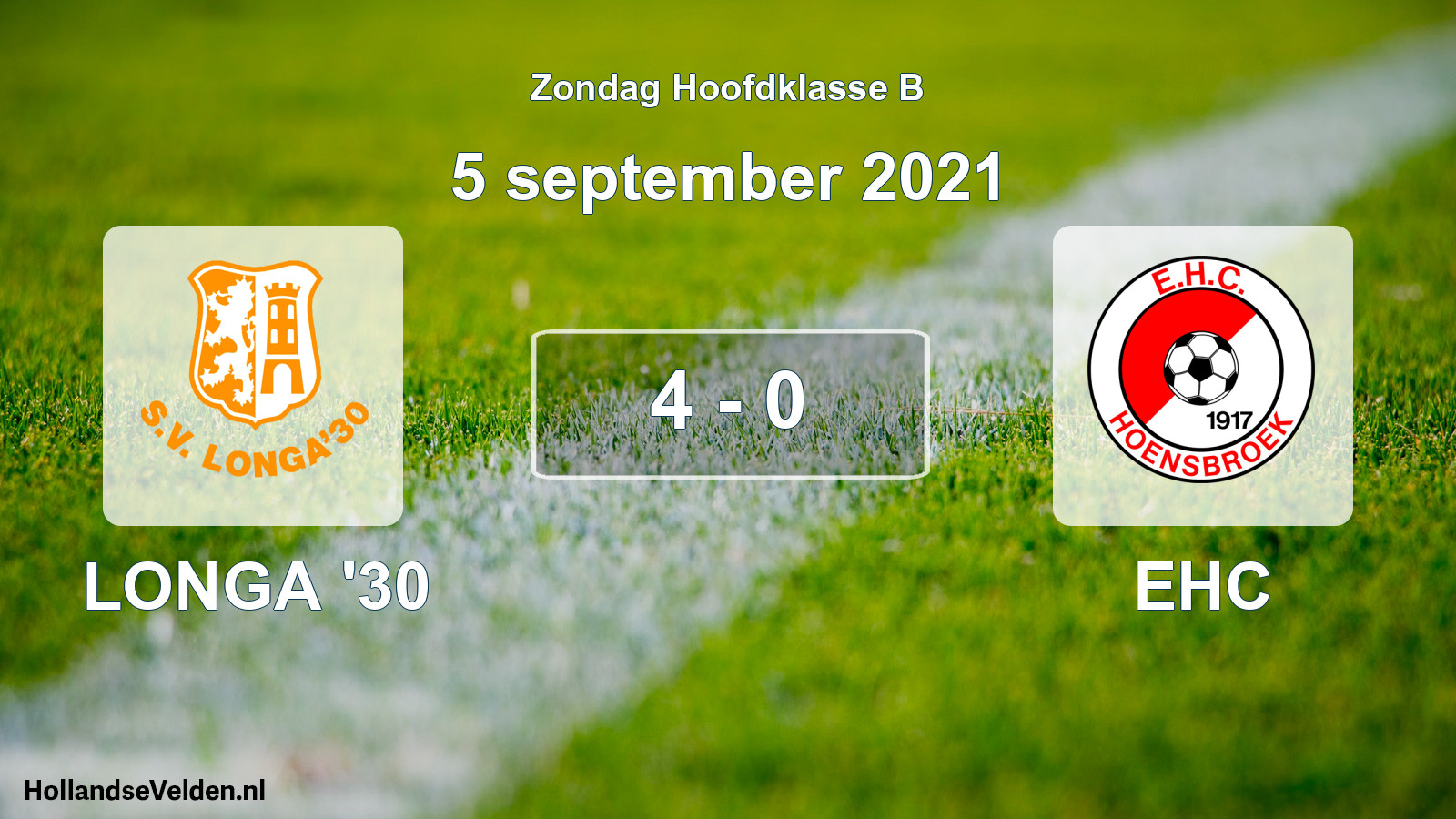 Total number of matches played: LONGA '30 - EHC 4 - 0 (5 September 2021)