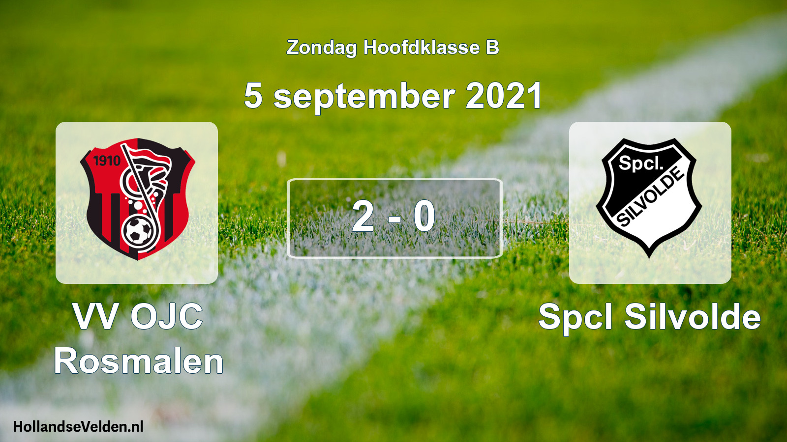 Total number of matches played: VV OJC Rosmalen - Spcl Silvolde 2 - 0 (5 September 2021)