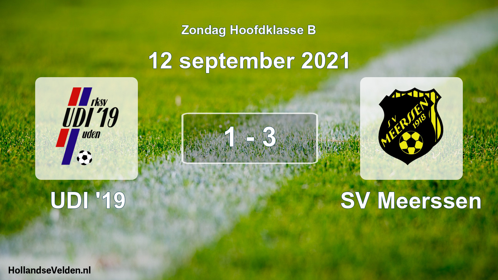 Total number of matches played: UDI '19 - SV Meerssen 1 - 3 (12 September 2021)