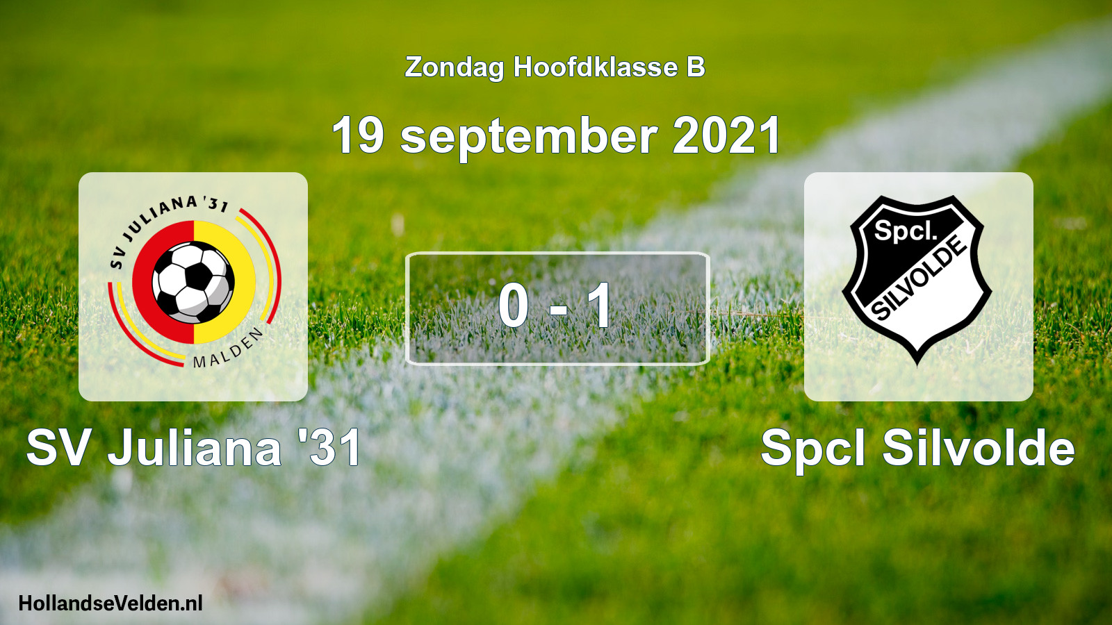 Total number of matches played: SV Juliana '31 - Spcl Silvolde 0 - 1 (19 September 2021)